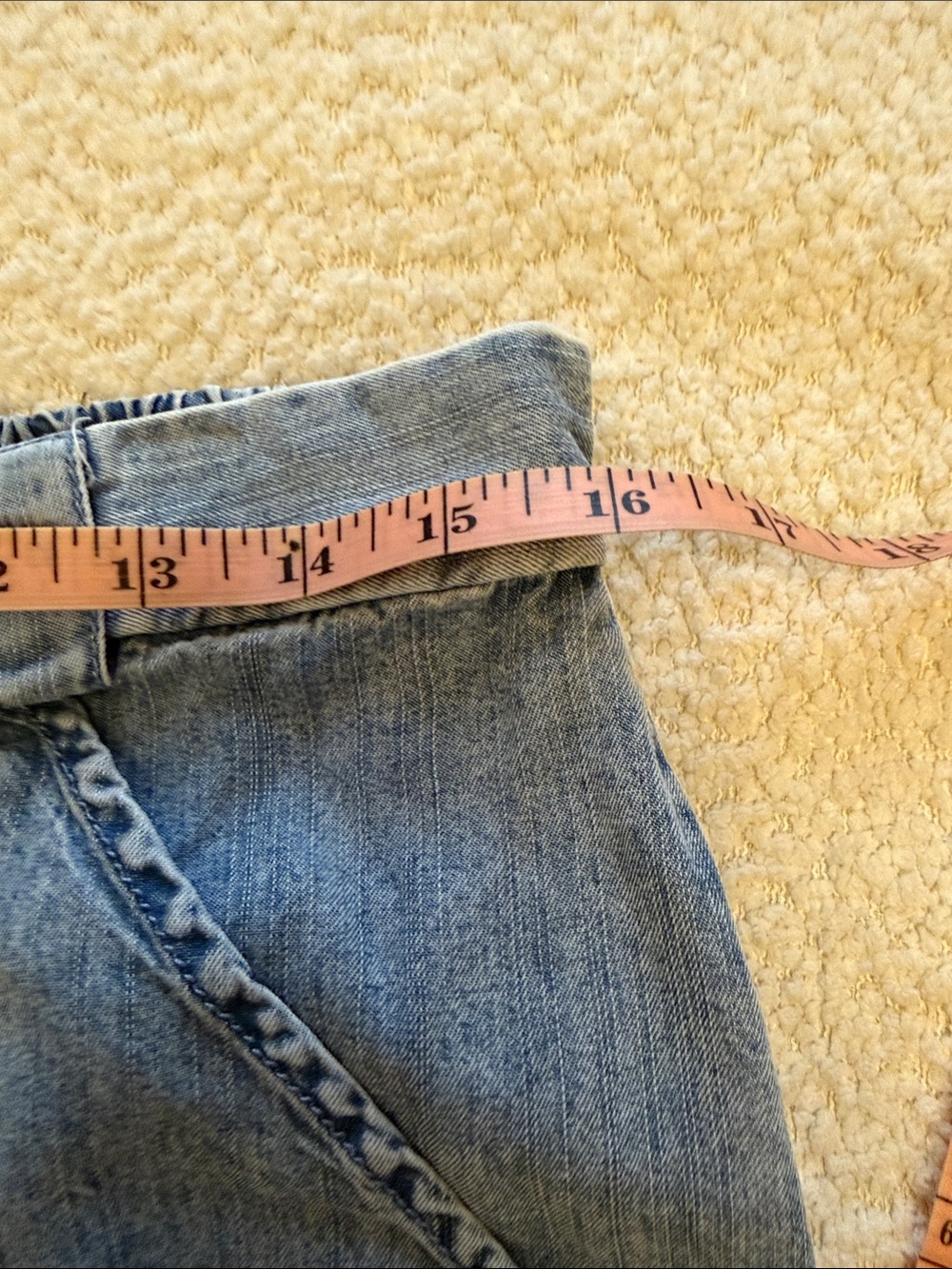 Jane + Delancey Light Wash Lyocell Chambray Wide Leg Cropped Pants - size Medium - Picture 5 of 11